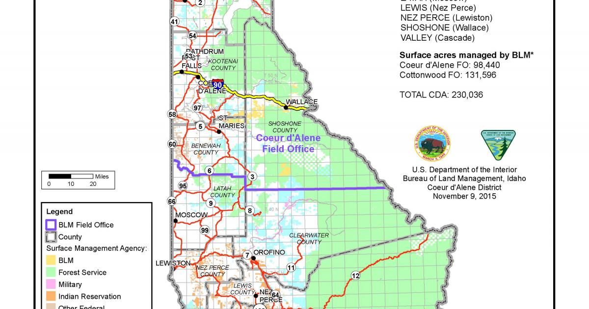 District Map Bureau Of Land Management 4449